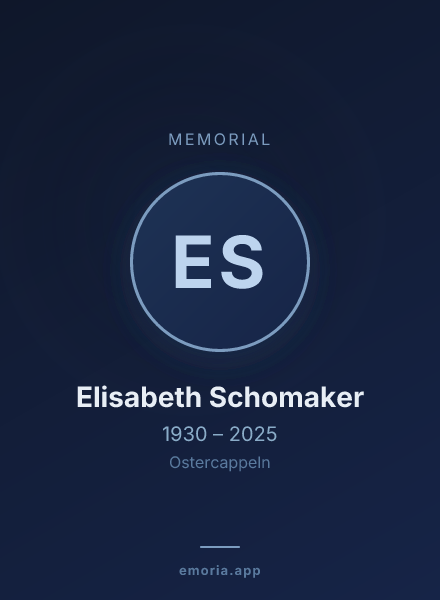 Memorial portrait of Elisabeth Schomaker
