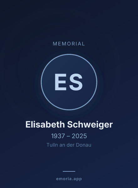 Memorial portrait of Elisabeth Schweiger