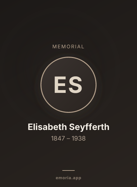 Memorial portrait of Elisabeth Seyfferth