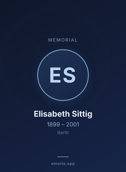 Memorial portrait of Elisabeth Sittig