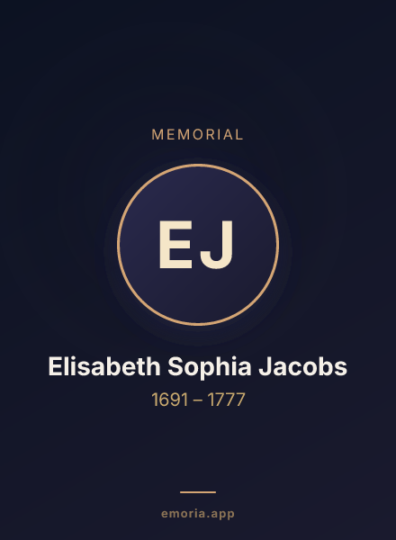 Memorial portrait of Elisabeth Sophia Jacobs