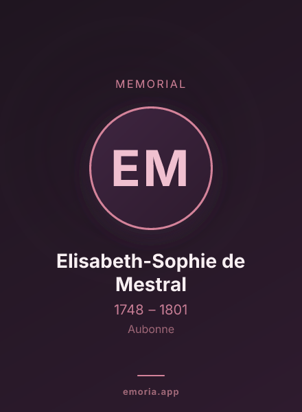 Memorial portrait of Elisabeth-Sophie de Mestral