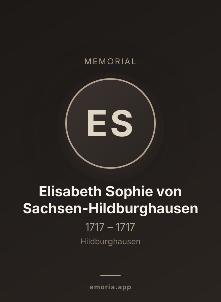 Memorial portrait of Elisabeth Sophie von Sachsen-Hildburghausen