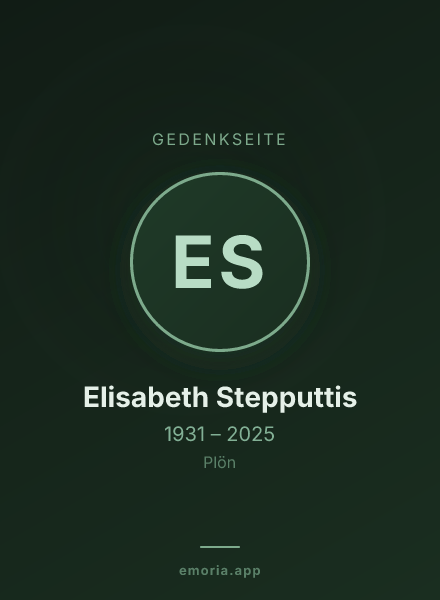 Gedenkportrait von Elisabeth Stepputtis