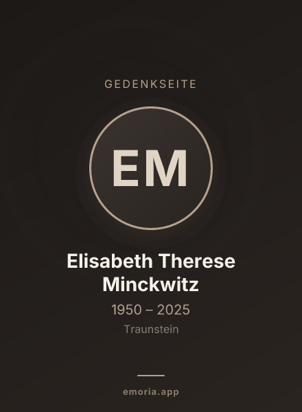 Gedenkportrait von Elisabeth Therese Minckwitz