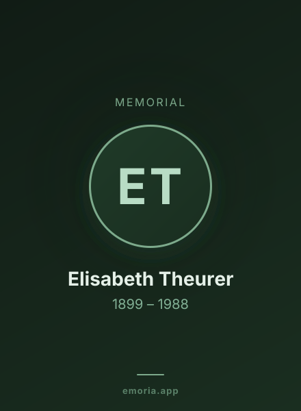 Memorial portrait of Elisabeth Theurer