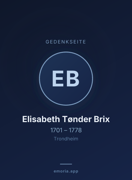 Gedenkportrait von Elisabeth Tønder Brix