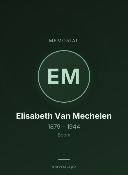 Memorial portrait of Elisabeth Van Mechelen