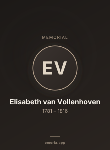 Memorial portrait of Elisabeth van Vollenhoven