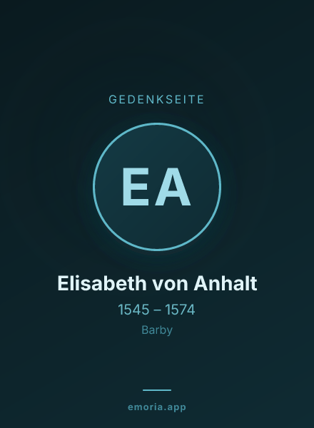 Gedenkportrait von Elisabeth von Anhalt