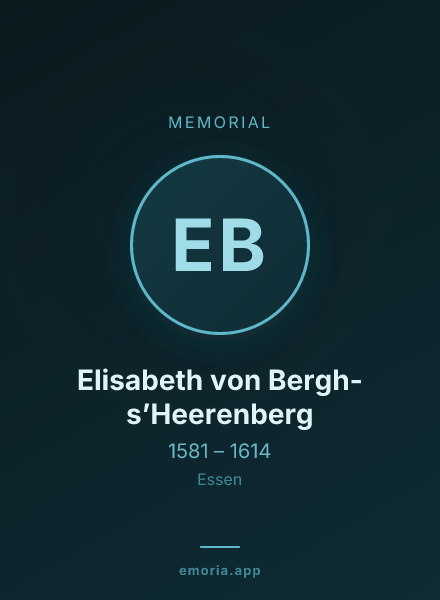 Memorial portrait of Elisabeth von Bergh-s’Heerenberg