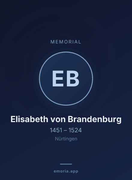 Memorial portrait of Elisabeth von Brandenburg