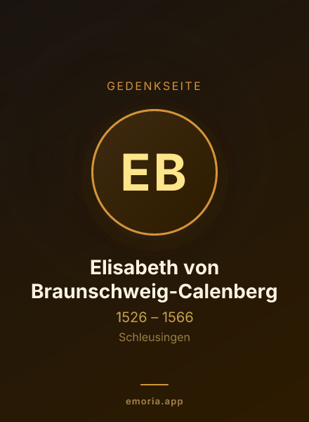 Gedenkportrait von Elisabeth von Braunschweig-Calenberg