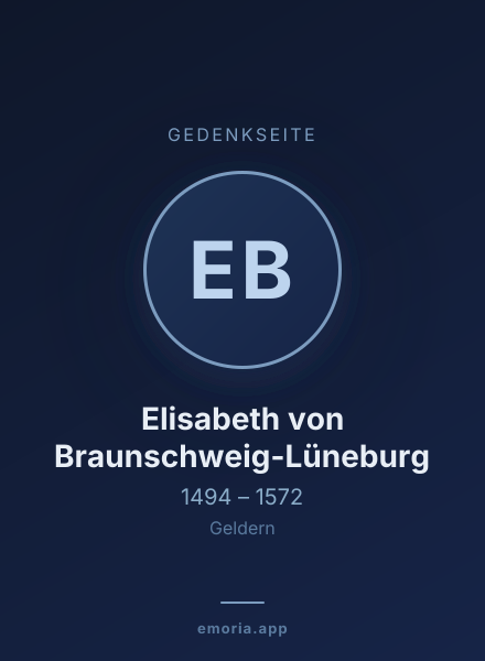Gedenkportrait von Elisabeth von Braunschweig-Lüneburg