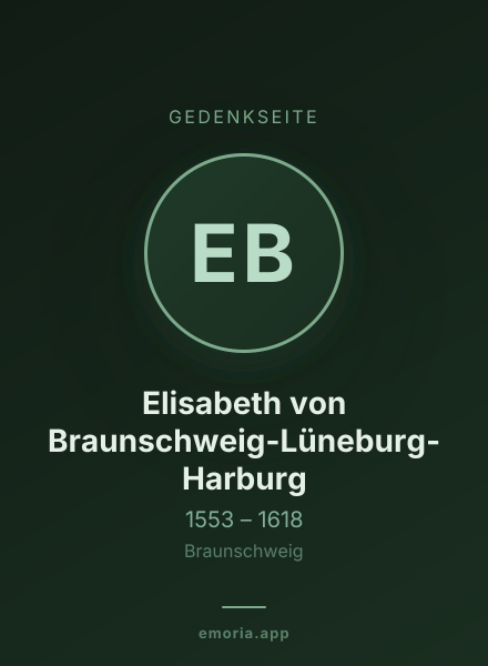 Gedenkportrait von Elisabeth von Braunschweig-Lüneburg-Harburg