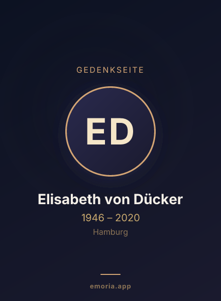 Gedenkportrait von Elisabeth von Dücker