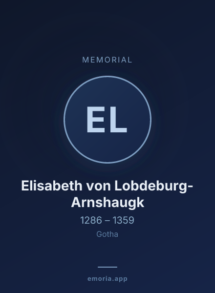 Memorial portrait of Elisabeth von Lobdeburg-Arnshaugk