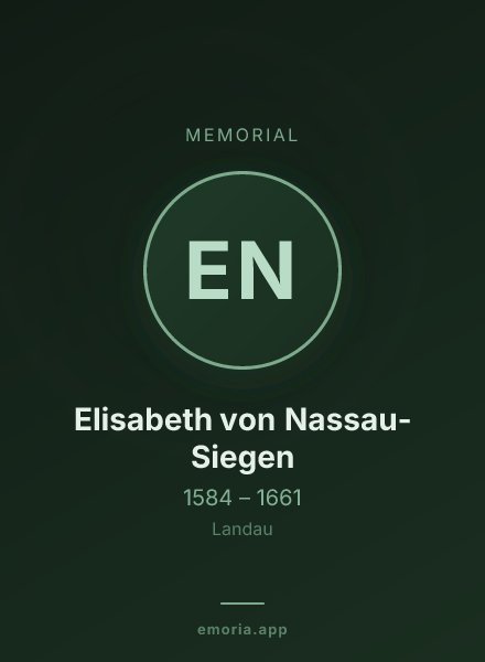 Memorial portrait of Elisabeth von Nassau-Siegen