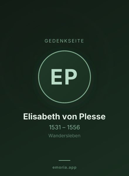 Gedenkportrait von Elisabeth von Plesse