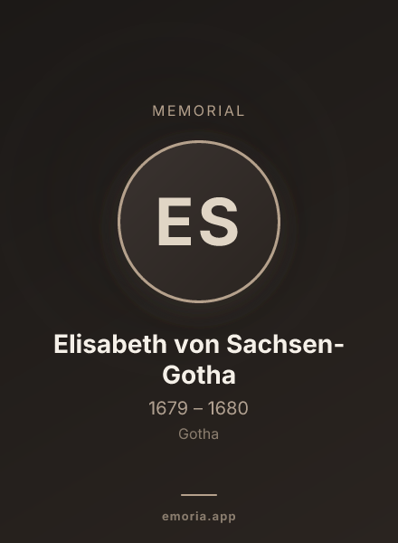 Memorial portrait of Elisabeth von Sachsen-Gotha
