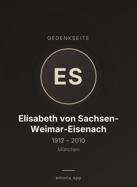Gedenkportrait von Elisabeth von Sachsen-Weimar-Eisenach