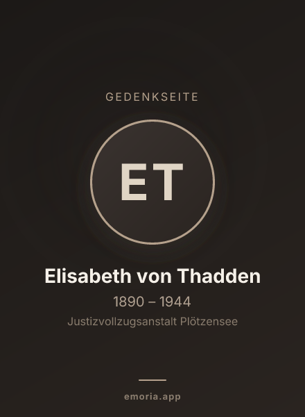 Gedenkportrait von Elisabeth von Thadden