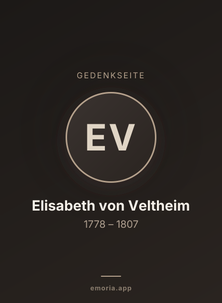 Gedenkportrait von Elisabeth von Veltheim