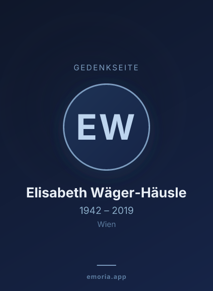 Gedenkportrait von Elisabeth Wäger-Häusle