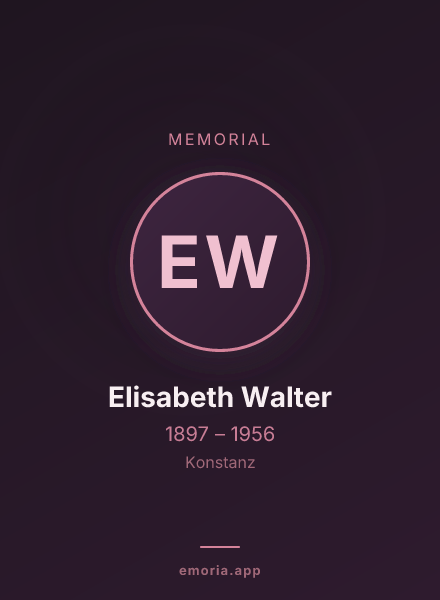 Memorial portrait of Elisabeth Walter