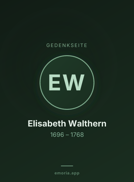 Gedenkportrait von Elisabeth Walthern