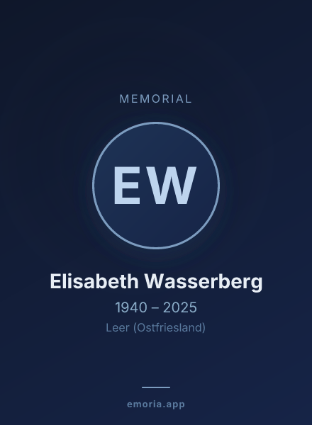Memorial portrait of Elisabeth Wasserberg