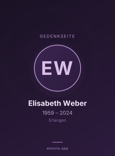 Gedenkportrait von Elisabeth Weber