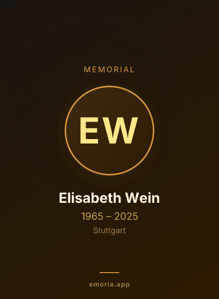 Memorial portrait of Elisabeth Wein