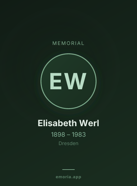 Memorial portrait of Elisabeth Werl