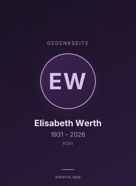 Gedenkportrait von Elisabeth Werth