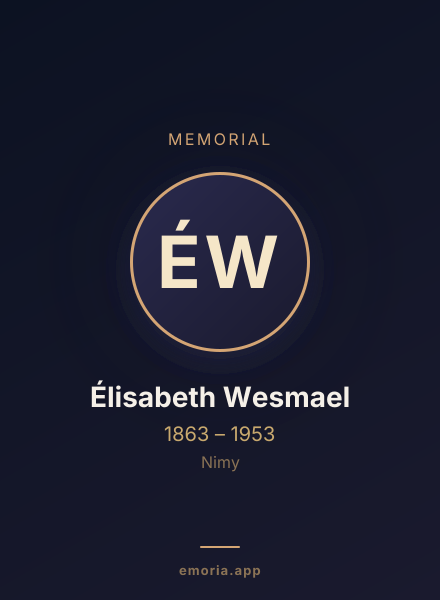 Memorial portrait of Élisabeth Wesmael