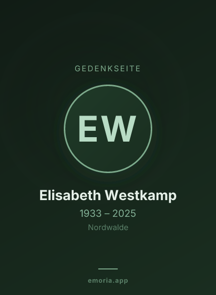 Gedenkportrait von Elisabeth Westkamp