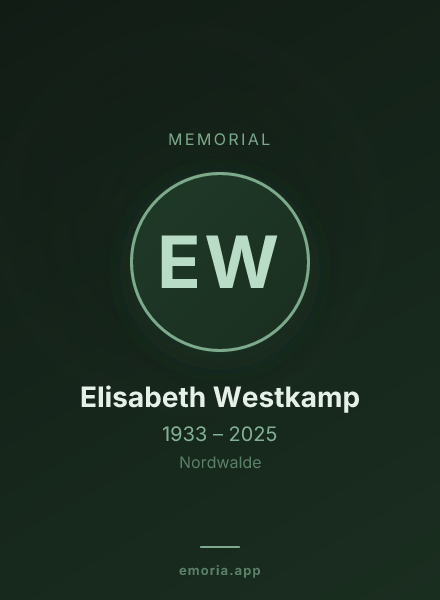 Memorial portrait of Elisabeth Westkamp