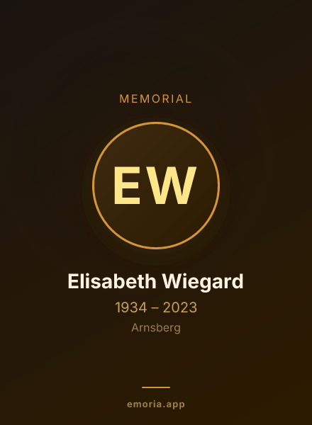 Memorial portrait of Elisabeth Wiegard