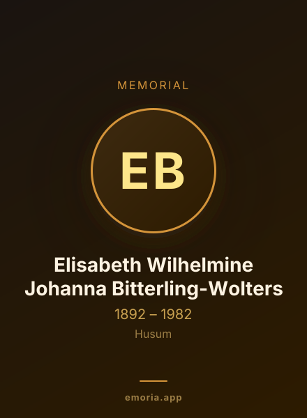 Memorial portrait of Elisabeth Wilhelmine Johanna Bitterling-Wolters