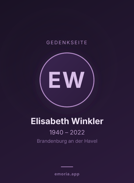 Gedenkportrait von Elisabeth Winkler