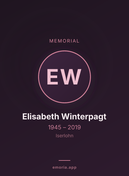 Memorial portrait of Elisabeth Winterpagt
