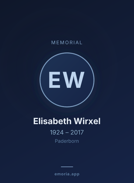 Memorial portrait of Elisabeth Wirxel