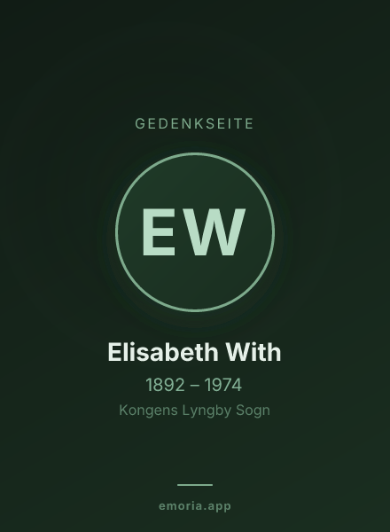 Gedenkportrait von Elisabeth With