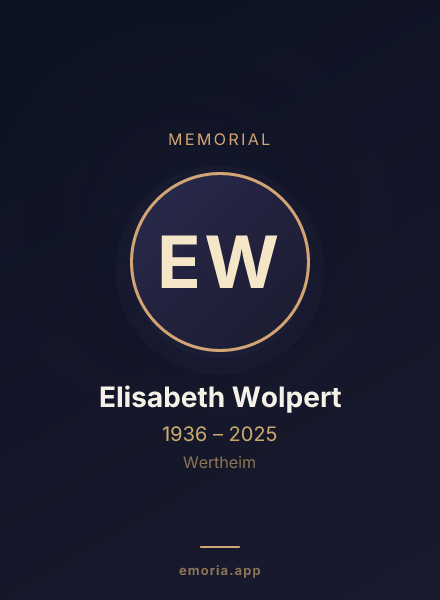 Memorial portrait of Elisabeth Wolpert