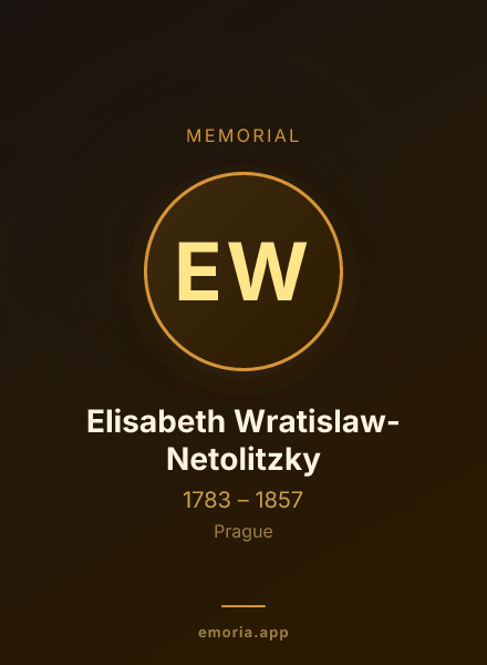 Memorial portrait of Elisabeth Wratislaw-Netolitzky