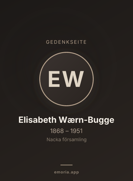 Gedenkportrait von Elisabeth Wærn-Bugge