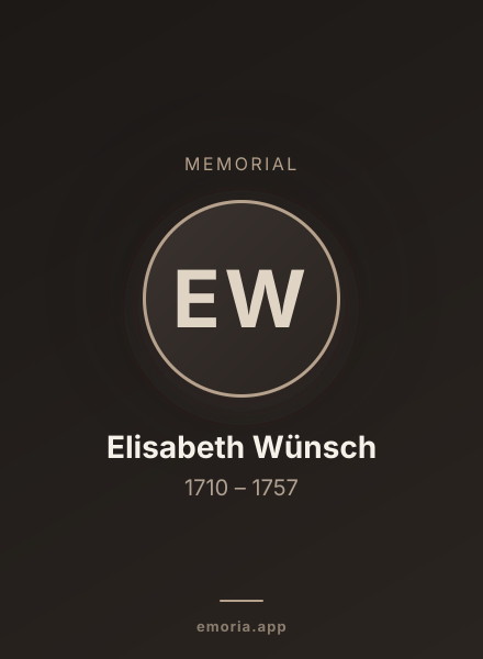 Memorial portrait of Elisabeth Wünsch
