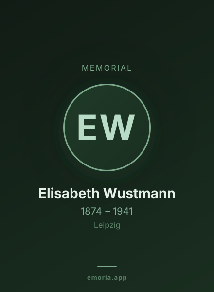 Memorial portrait of Elisabeth Wustmann