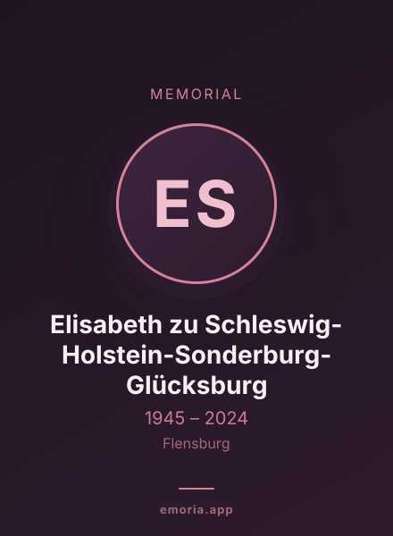 Memorial portrait of Elisabeth zu Schleswig-Holstein-Sonderburg-Glücksburg